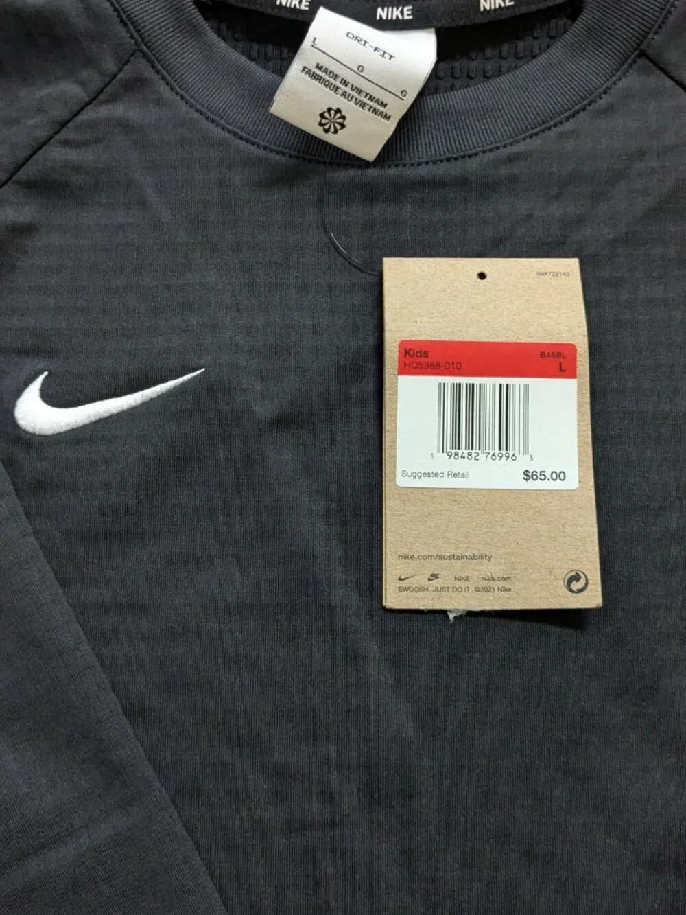 Youth Large Nike Dri-Fit Waffle shirt